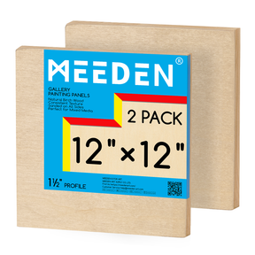 MEEDEN Artist Birch Wood Canvas Board, 1-1/2” Deep