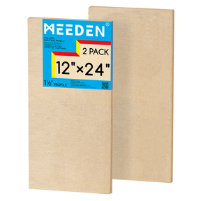 MEEDEN Artist Birch Wood Canvas Board, 1-1/2” Deep
