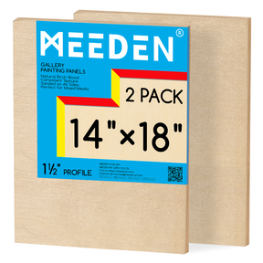 MEEDEN Artist Birch Wood Canvas Board, 1-1/2” Deep
