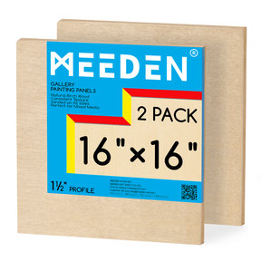 MEEDEN Artist Birch Wood Canvas Board, 1-1/2” Deep