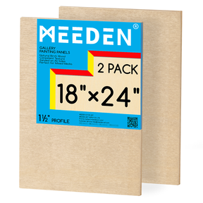 MEEDEN Artist Birch Wood Canvas Board, 1-1/2” Deep