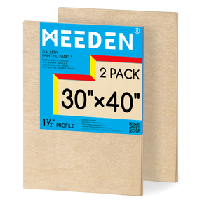 MEEDEN Artist Birch Wood Canvas Board, 1-1/2” Deep