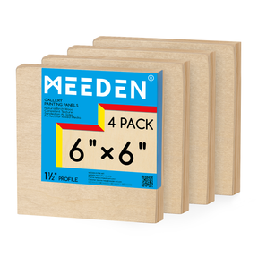 MEEDEN Artist Birch Wood Canvas Board, 1-1/2” Deep
