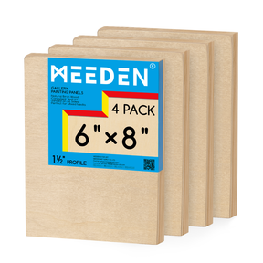 MEEDEN Artist Birch Wood Canvas Board, 1-1/2” Deep