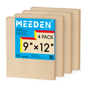 MEEDEN Artist Birch Wood Canvas Board, 1-1/2” Deep