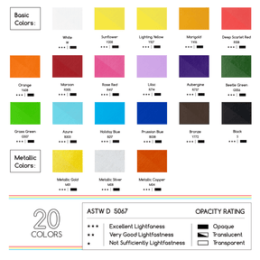 MEEDEN Acrylic Paint Markers Set - 20 Colors