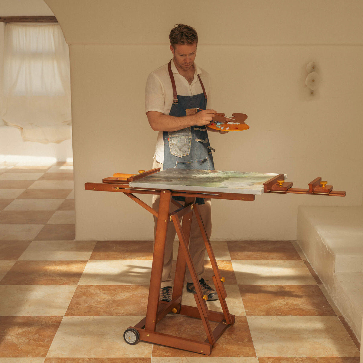 MEEDEN Pro Versatile Assembly-Free Beech Wood Painting Easel- W14 Pro