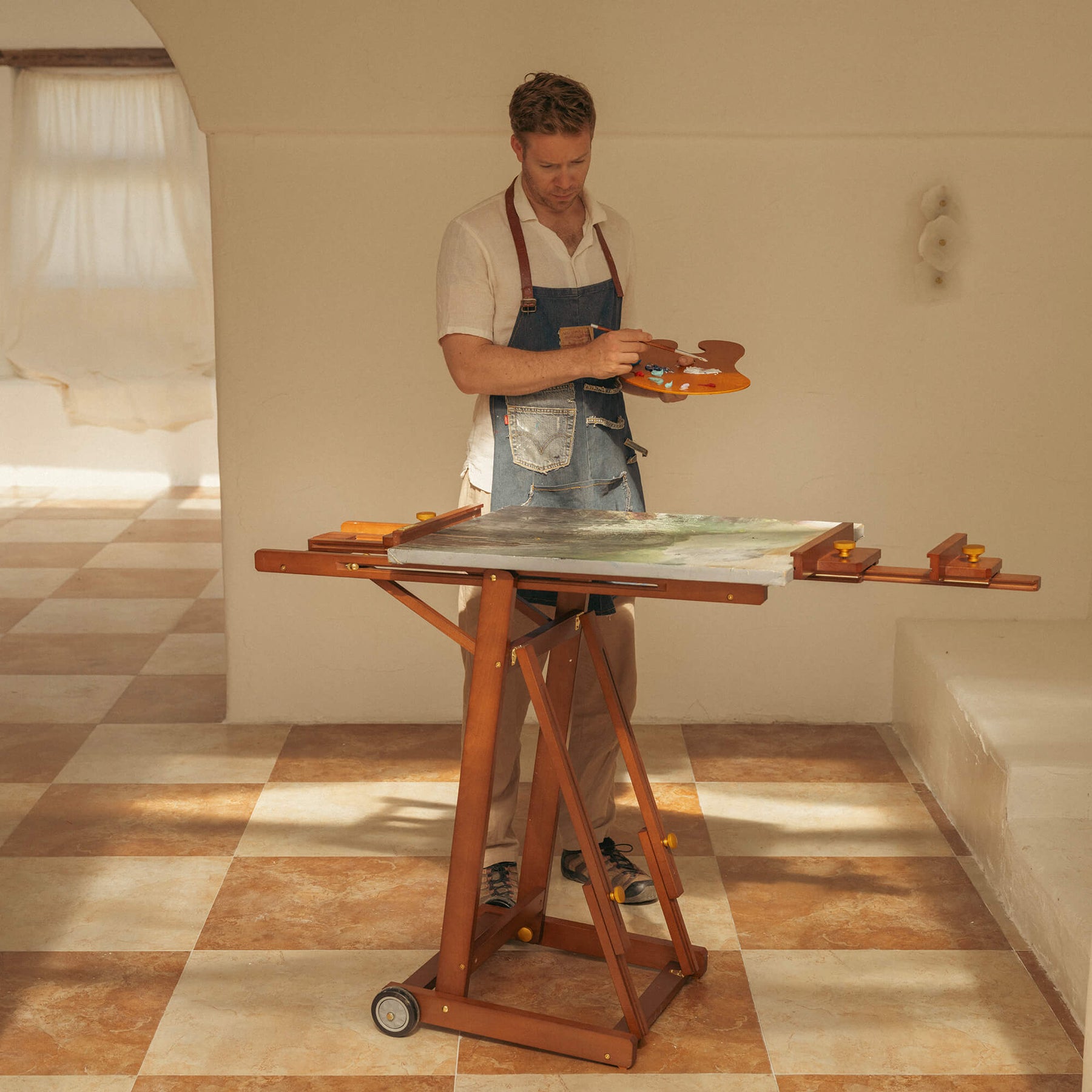 MEEDEN Pro Versatile Assembly-Free Beech Wood Painting Easel- W14 Pro