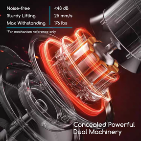 MEEDEN Large Electric Height Adjustable Drafting Table with Side Board, Walnut