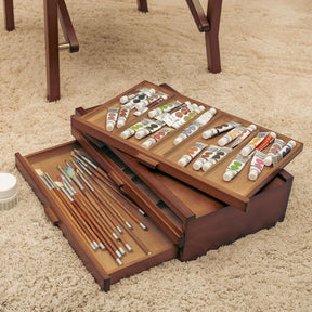 MEEDEN Pro 3-Drawer Beech Wood Portable Storage Box-HH-3