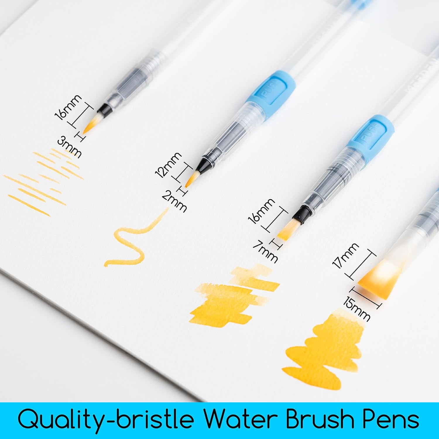 MEEDEN Travel Watercolor Paint Set, 42 Assorted Colors with 4 Brushes