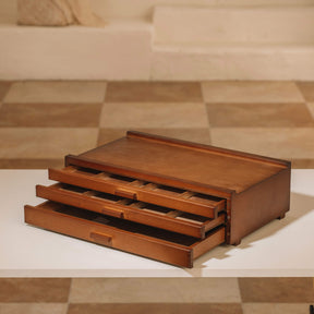 MEEDEN Pro 3-Drawer Beech Wood Portable Storage Box-HH-3