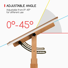 MEEDEN Adjustable Wooden Drafting Table, White-XSZ-5