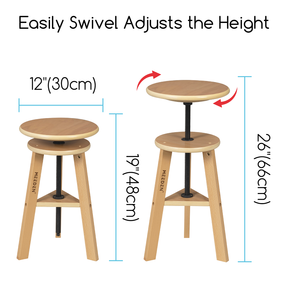 MEEDEN Adjustable Wooden Drafting Table & Stool Set, White-XSZ-5