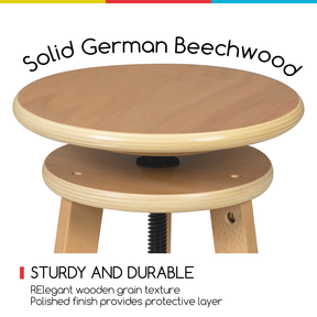 MEEDEN Adjustable Wooden Drafting Table & Stool Set, White-XSZ-5