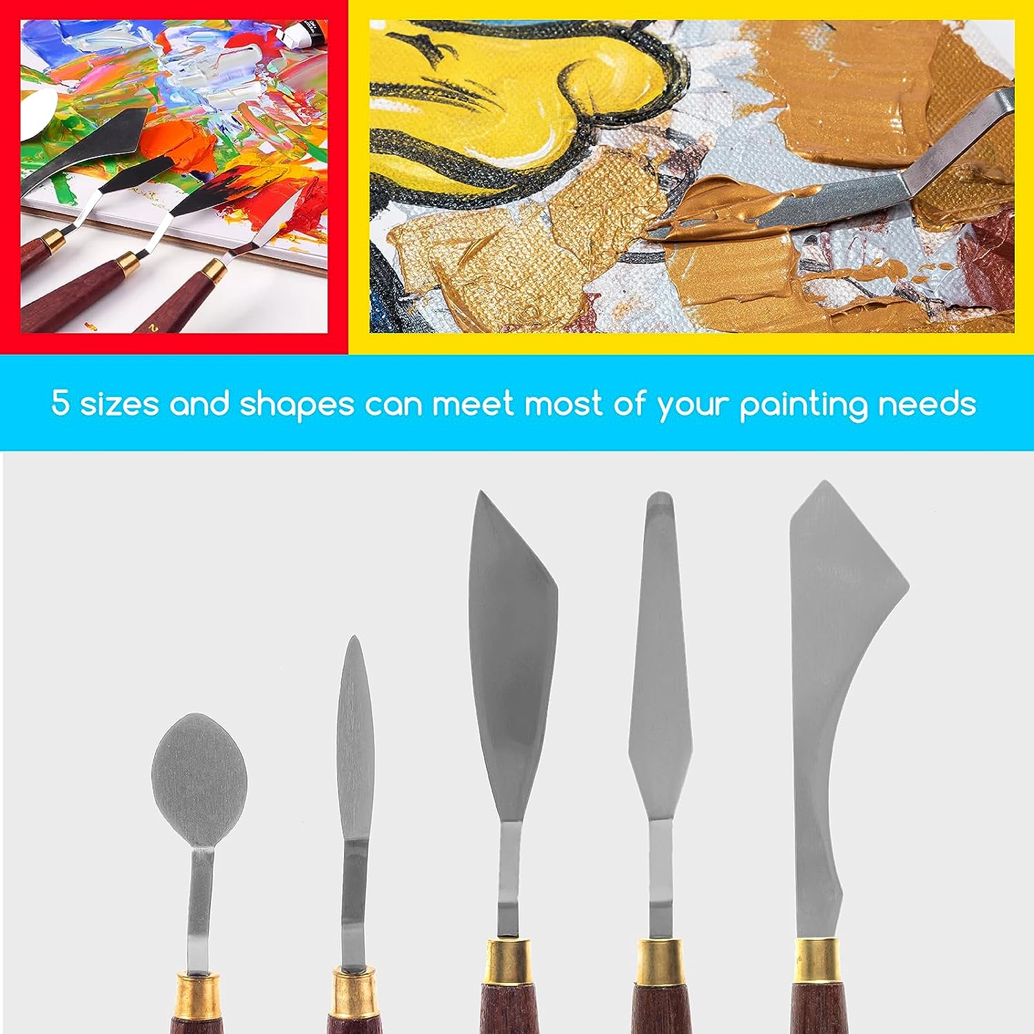 MEEDEN 5-Piece Painting Knife Set