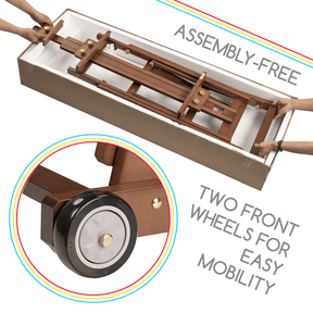 MEEDEN Pro Versatile Assembly-Free Beech Wood Painting Easel- W14 Pro