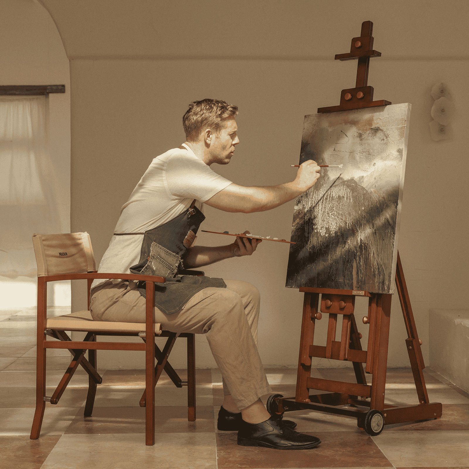 MEEDEN Pro Versatile Assembly-Free Beech Wood Painting Easel- W14 Pro