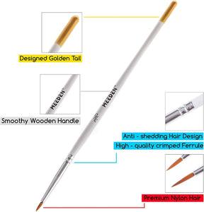 MEEDEN Detail Paint Brush Set - 6 Miniature Art Brushes