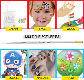 MEEDEN Detail Paint Brush Set - 6 Miniature Art Brushes