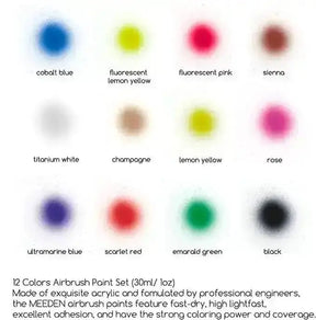 Airbrush Paint Colors Set (30 ml/3 oz) - MetrocartsAirbrush Tool