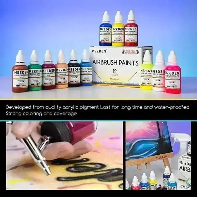 Airbrush Paint Colors Set (30 ml/3 oz) - MetrocartsAirbrush Tool