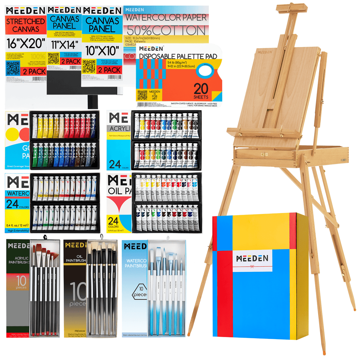MEEDEN Deluxe All-in-one Art Painting Set, 141 Pieces
