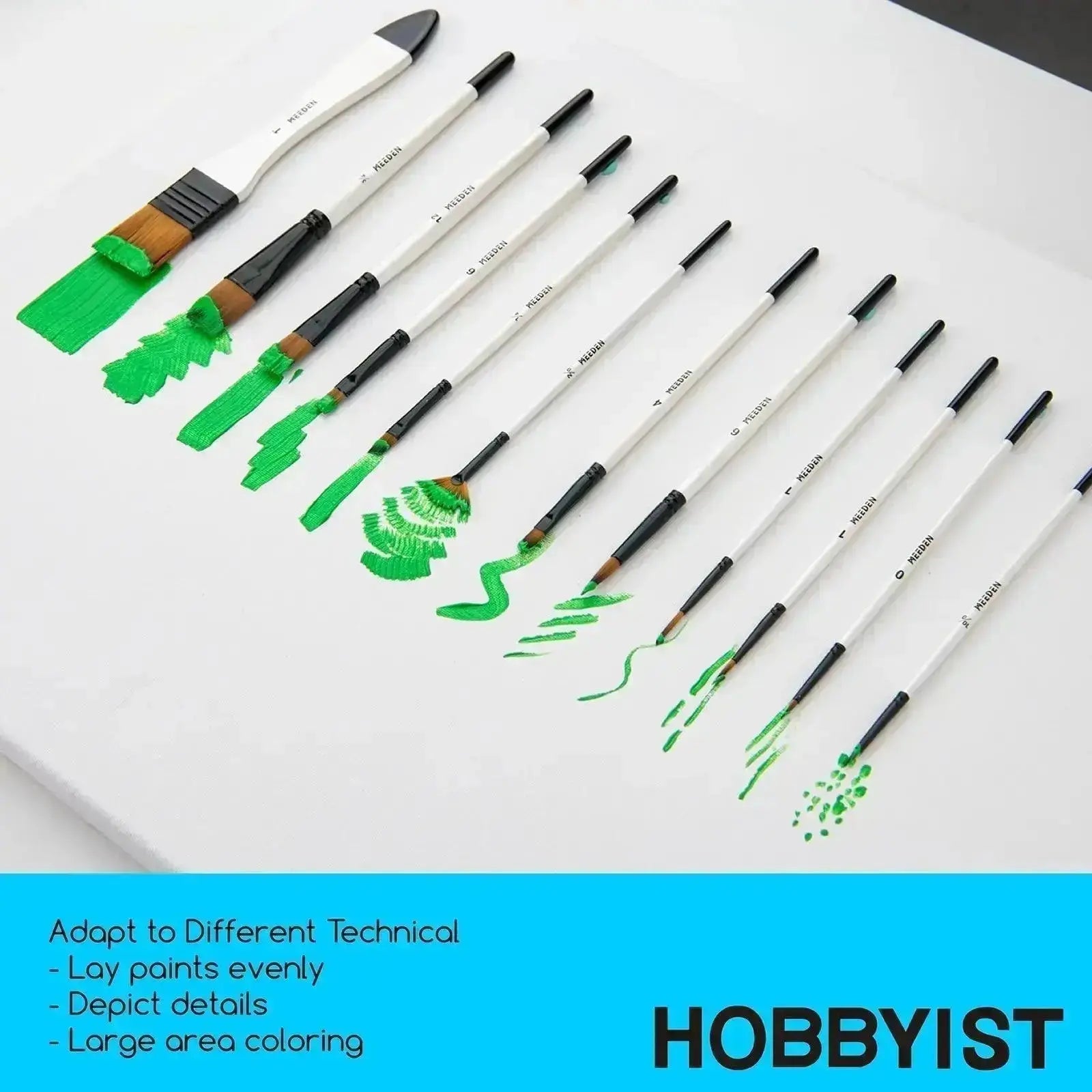MEEDEN 12 Pcs Acrylic Paint Brushes Set - MetrocartsBrushes