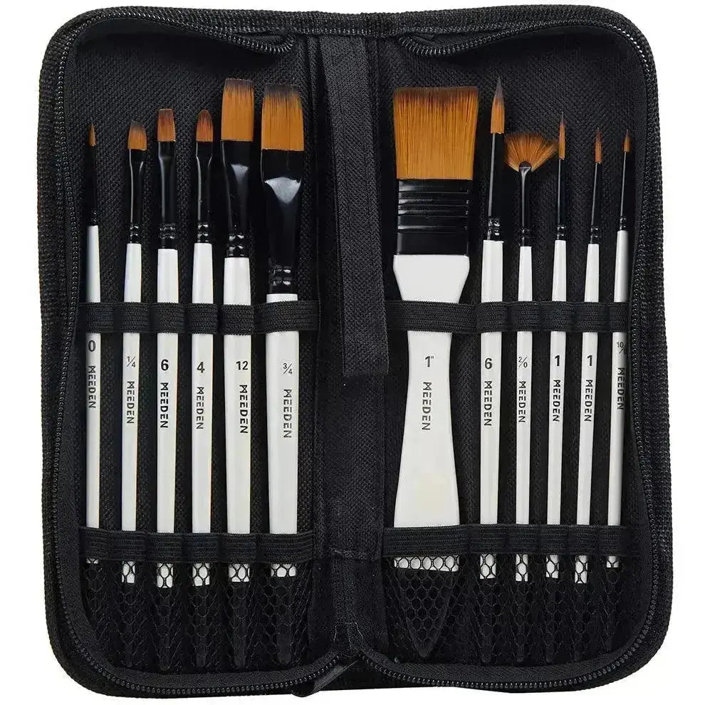 MEEDEN 12 Pcs Acrylic Paint Brushes Set - MetrocartsBrushes