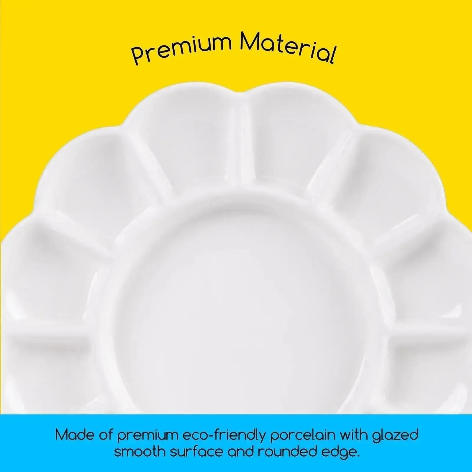 MEEDEN 12-Well Ceramic Artist Paint Palette - MetrocartsPalette