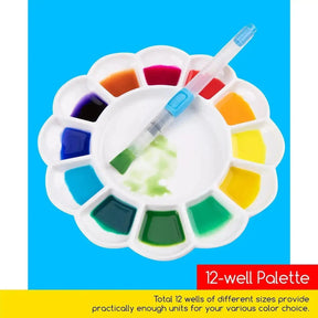 MEEDEN 12-Well Ceramic Artist Paint Palette - MetrocartsPalette