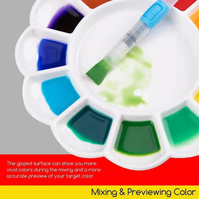 MEEDEN 12-Well Ceramic Artist Paint Palette - MetrocartsPalette