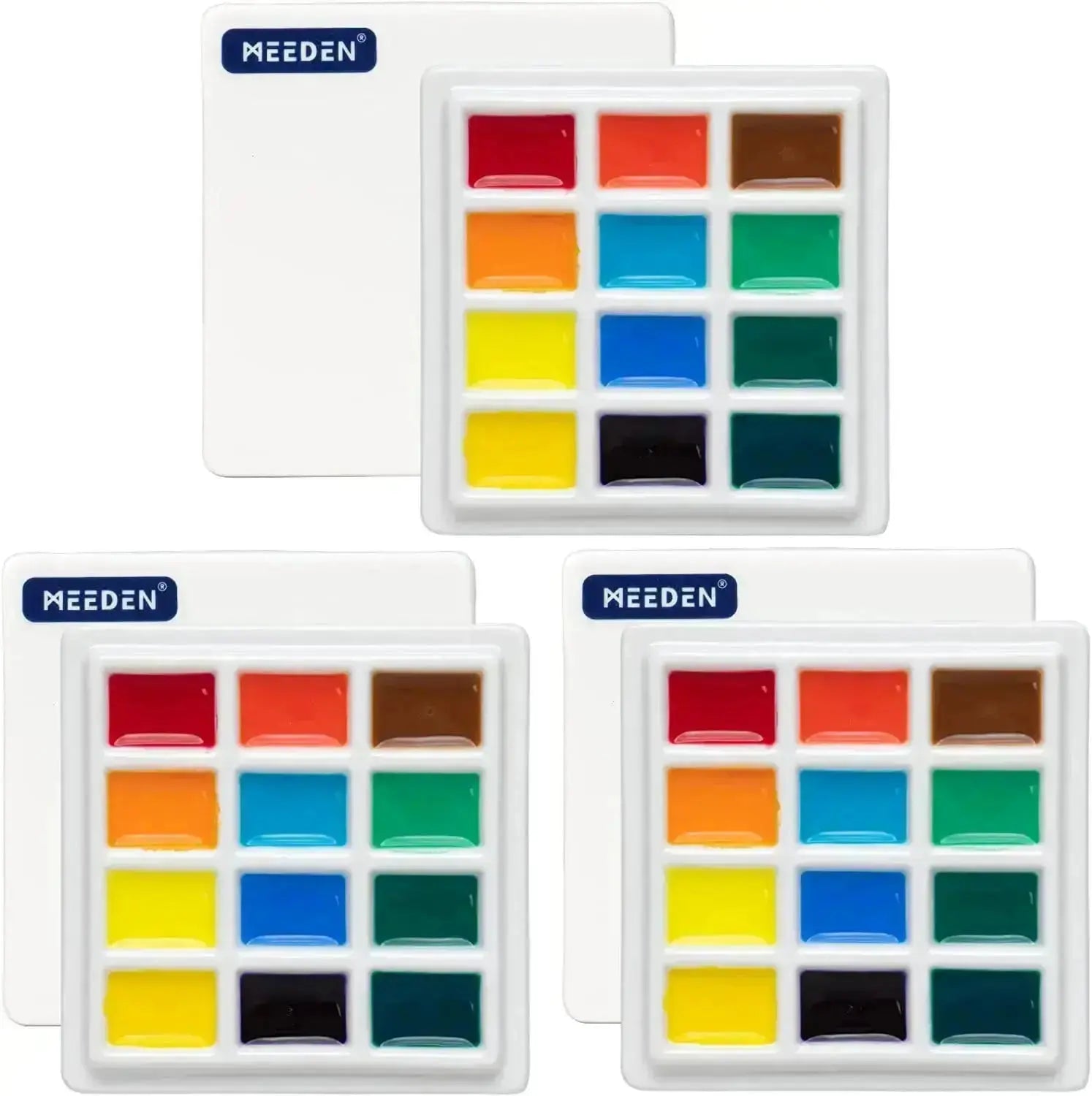 MEEDEN 12-Well Ceramic Paint Palette with Cover - MetrocartsPalette