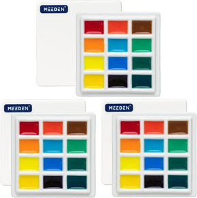 MEEDEN 12-Well Ceramic Paint Palette with Cover - MetrocartsPalette
