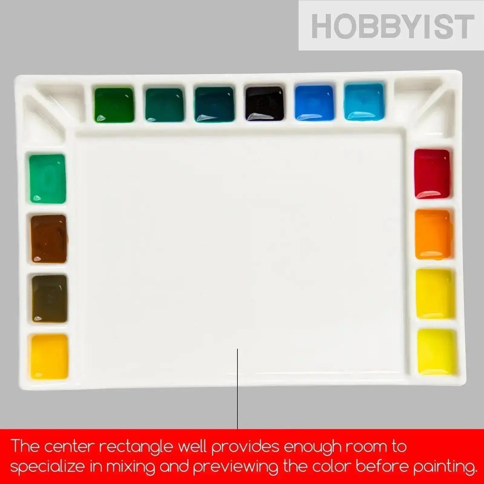 MEEDEN 18-Well Porcelain Artist Paint Palette - MetrocartsPalette