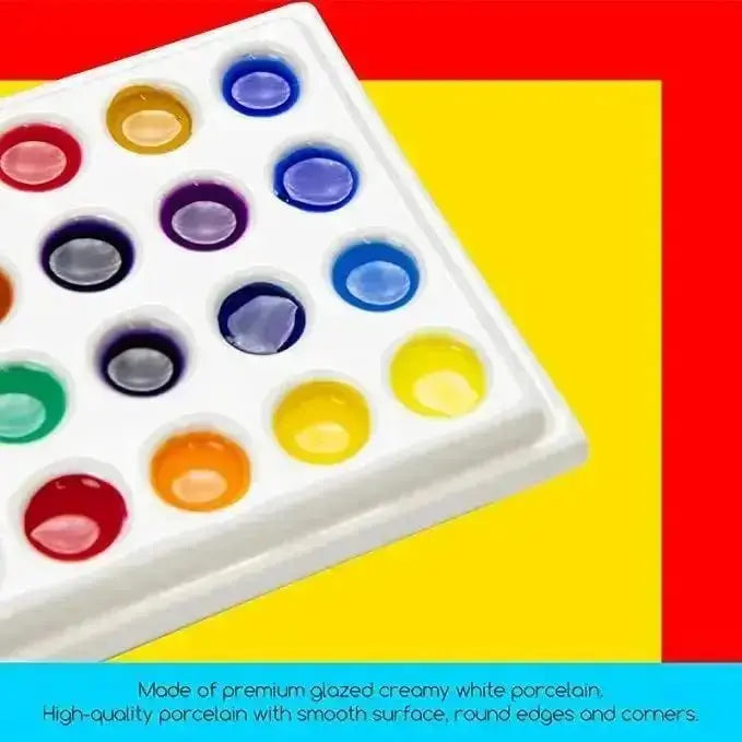 MEEDEN 24-Well Ceramic Palette with Cover - MetrocartsPalette