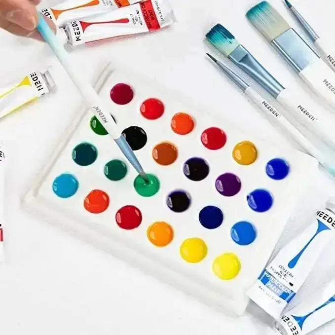 MEEDEN 24-Well Ceramic Palette with Cover - MetrocartsPalette