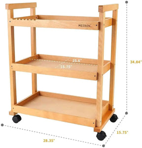 MEEDEN 3-Tier Storage Art Cart/Trolley-W13 - MetrocartsArt Cart