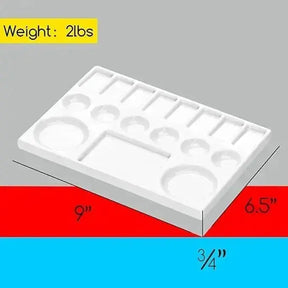 MEEDEN 6-1/2-Inch Rectangle Shaped Ceramic Palette - MetrocartsPalette