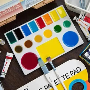 MEEDEN 6-1/2-Inch Rectangle Shaped Ceramic Palette - MetrocartsPalette