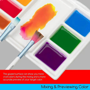 MEEDEN 8-Well Ceramic Artist Paint Palette - MetrocartsPalette