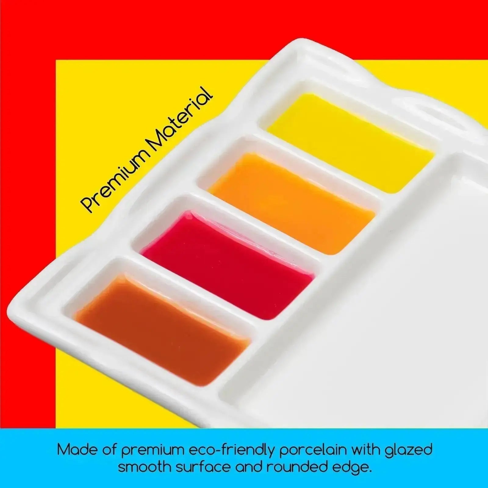 MEEDEN 8-Well Ceramic Artist Paint Palette - MetrocartsPalette