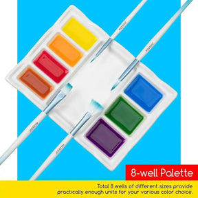 MEEDEN 8-Well Ceramic Artist Paint Palette - MetrocartsPalette