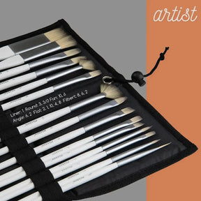 MEEDEN Acrylic Paint Brush Set of 15 Pcs - MetrocartsBrushes