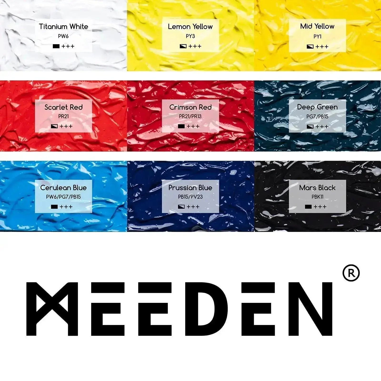 MEEDEN Acrylic Paint Set for Artist, 9x2 oz, 60 ml - MetrocartsPaint