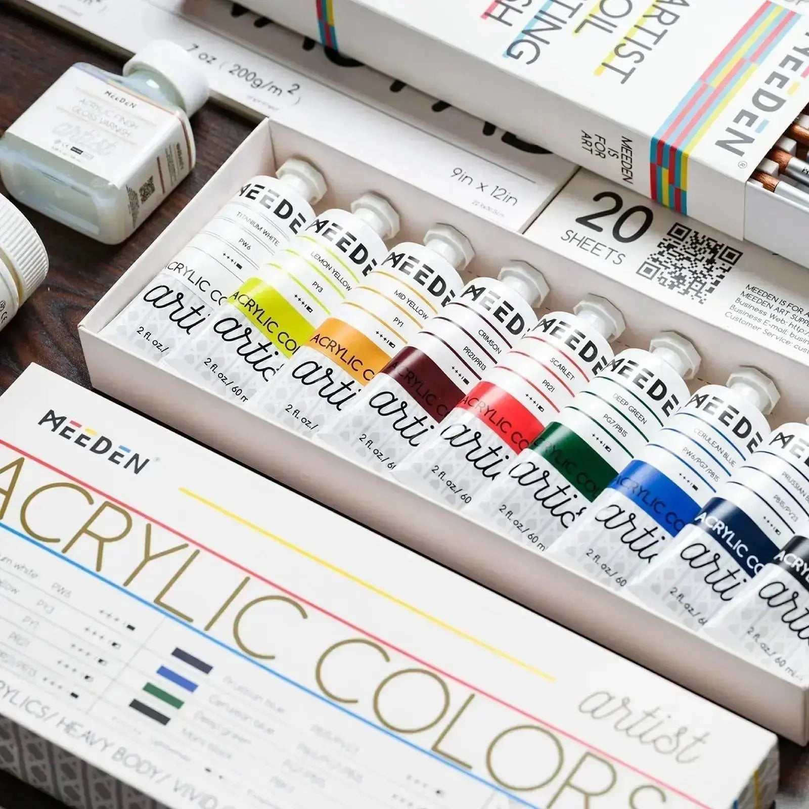 MEEDEN Acrylic Paint Set for Artist, 9x2 oz, 60 ml - MetrocartsPaint