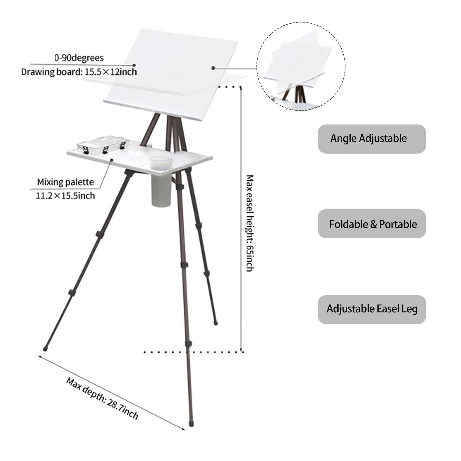 MEEDEN Artist Metal Watercolor Plein Air Easel Stand-MDBSCHJ MEEDEN