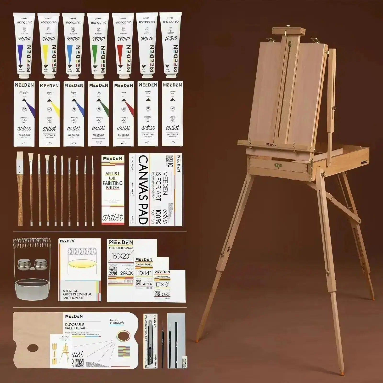 MEEDEN Artist Oil Painting Set, 7x100ml/3.38oz - MetrocartsPainting Set