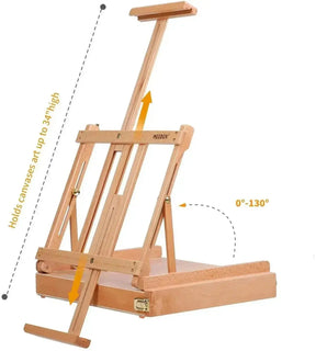 MEEDEN Studio Sketchbox Tabletop Easel with Metal Lined Drawer - MetrocartsEasel