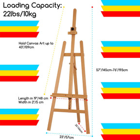 MEEDEN Basic Wooden A-Frame Painting Art Easel -W01D MEEDEN
